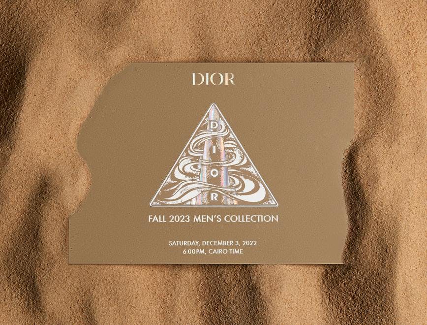 triangle paper business card text