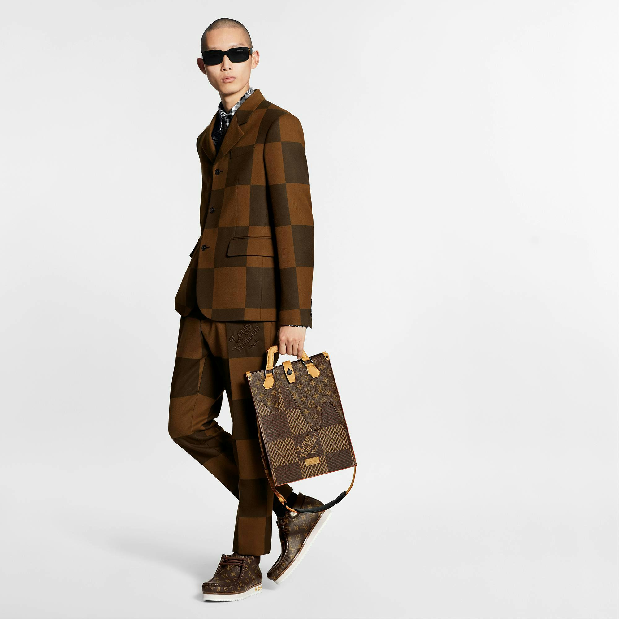 coat long sleeve bag handbag formal wear suit blazer overcoat briefcase fashion